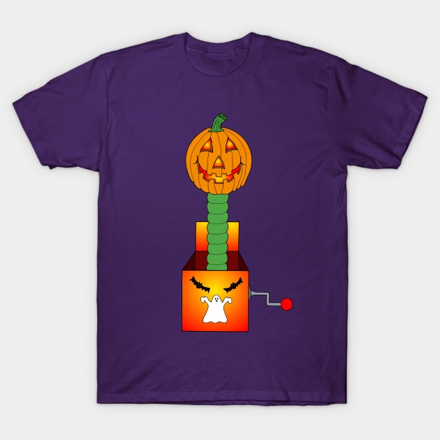 Jack-in-the-Box-O-Lantern Toy T-Shirt by Art by Deborah Camp